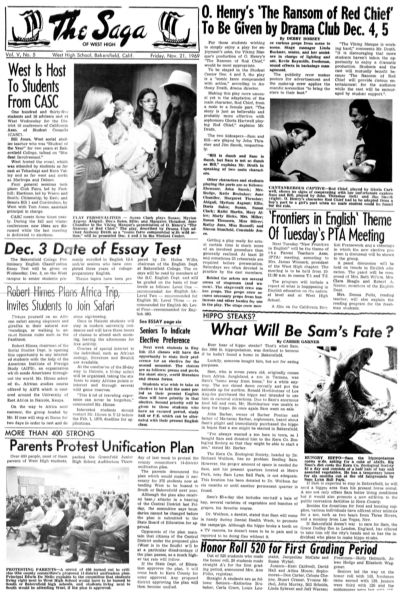The Sage - Volume 5, Issue 1, Page 1.