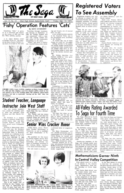 The Sage - Volume 6, Issue 10 - Page 1.