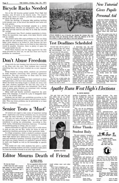 The Sage - , Issue 1, Page 2.