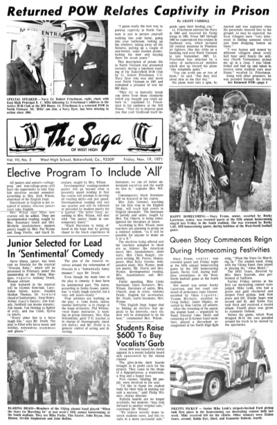 The Sage - Volume 7, Issue 5, Page 1.